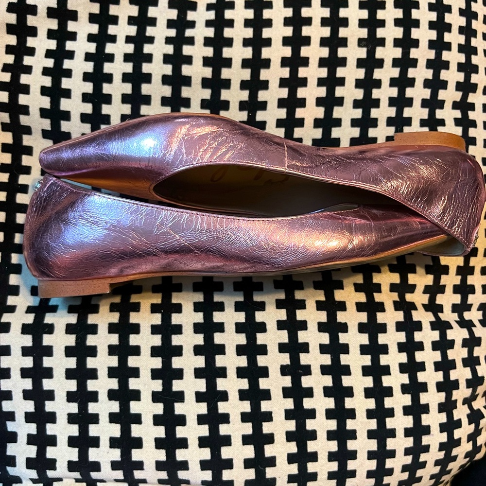 Sam Edelman Chrome Pink Pointed Flats Size 5